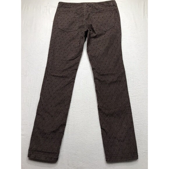 NWT FREE PEOPLE Corduroy Jean Women 34x31 Brown Ditsy Rose Floral Print Slim - Picture 2 of 16